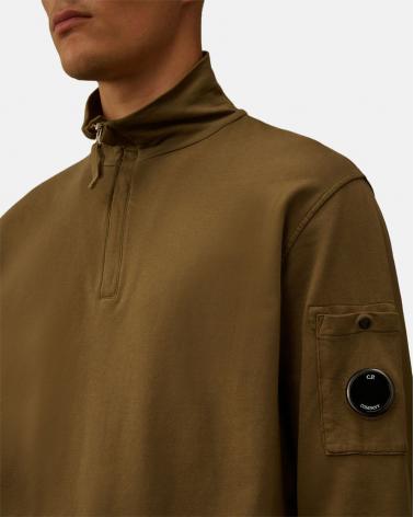 SWEAT POLO COLLAR SS 102A  683 CP COMPANY KAKI