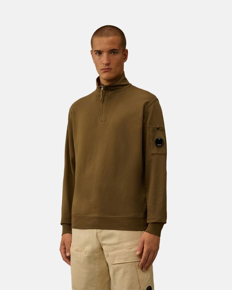 SWEAT POLO COLLAR SS 102A  683 CP COMPANY KAKI