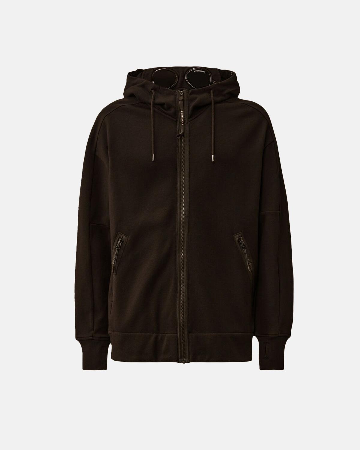 SWEAT HOODED OPEN SS715 999 NOIR
