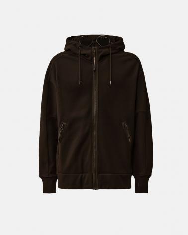 SWEAT HOODED OPEN SS715 999 NOIR