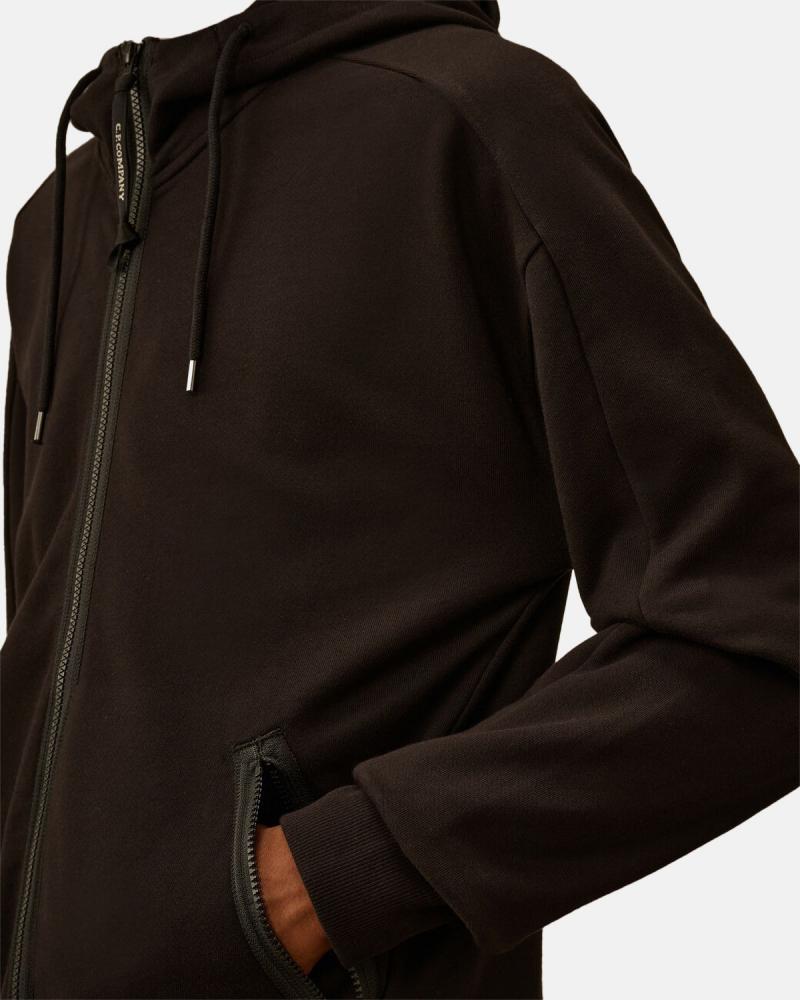 SWEAT HOODED OPEN SS715 999 NOIR