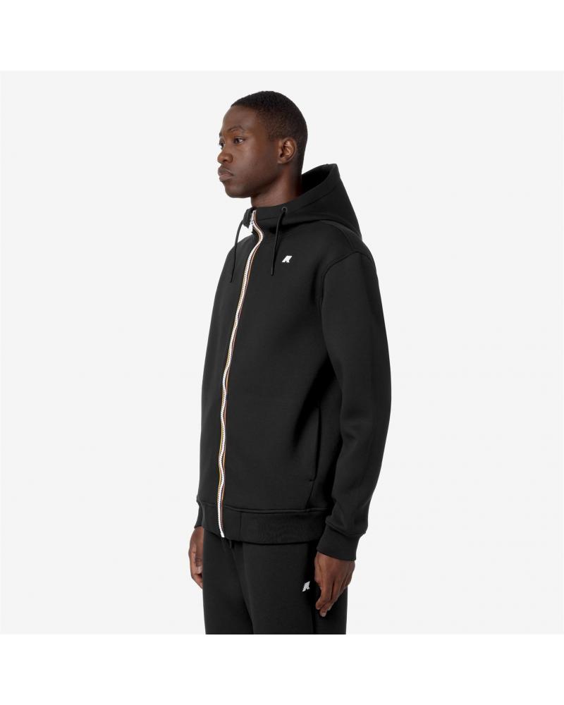 SWEAT K-WAY RAINER SPACER ZIPPÈ BLACK PURE