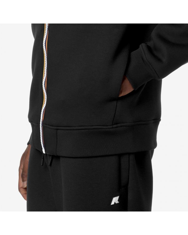 SWEAT K-WAY RAINER SPACER ZIPPÈ BLACK PURE