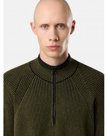 PULL STONE ISLAND  VANISÉ FULL RIB RWS WOOL 5100024 S00L7 0054 VERT MILITAIRE