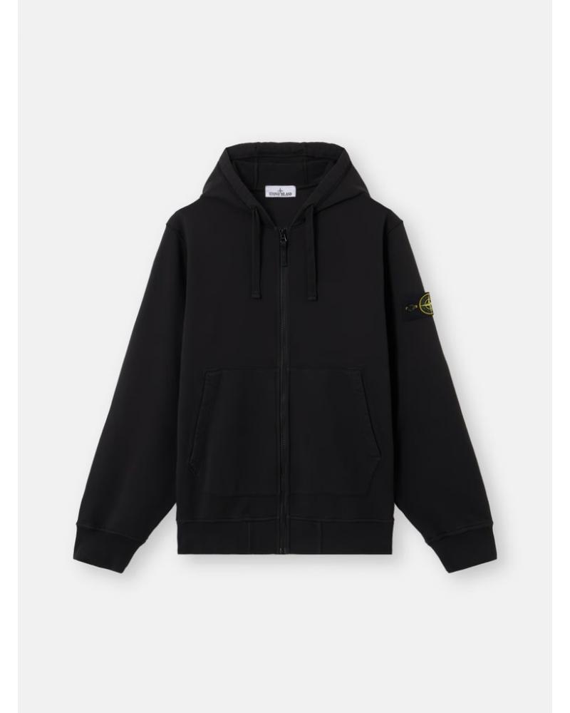 SWEAT H00DIE ZIP STONE ISLAND 6100061 0029 NOIR