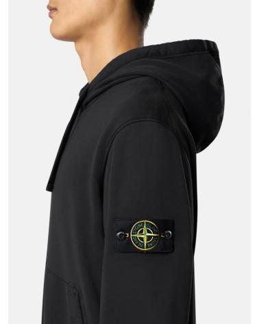 SWEAT H00DIE ZIP STONE ISLAND 6100061 0029 NOIR