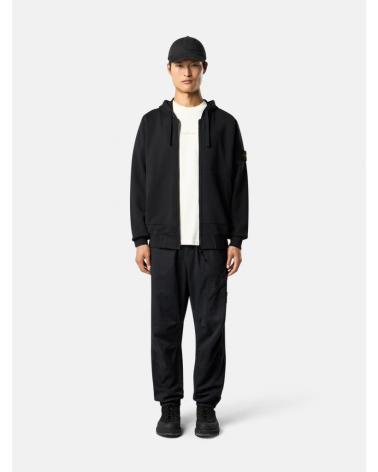 SWEAT H00DIE ZIP STONE ISLAND 6100061 0029 NOIR