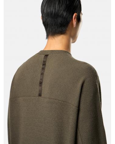 SWEAT STONE ISLAND 6100044 0054 VERT MILITAIRE RIBBED WOOL NYLON