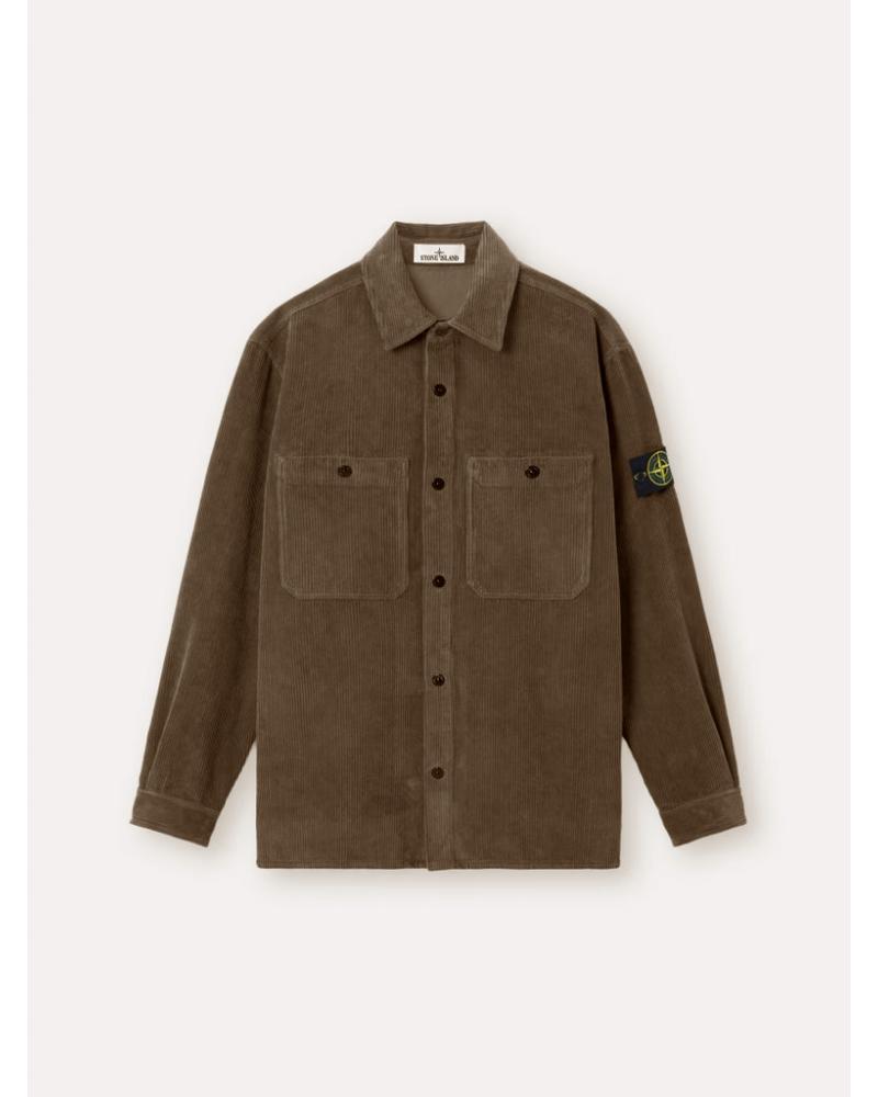 SURCHEMISE VELOURS CÔTELÉ1200012 0054 VERT MILITAIRE