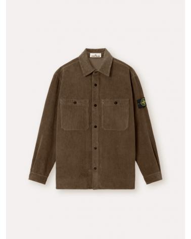 SURCHEMISE VELOURS CÔTELÉ1200012 0054 VERT MILITAIRE