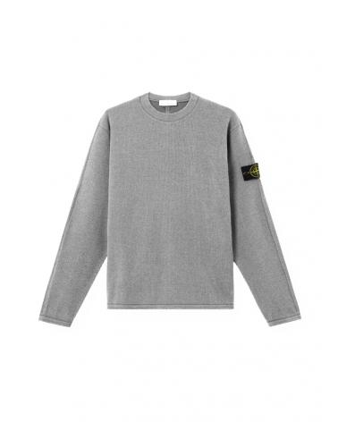 SWEAT STONE ISLAND 6100044 0061 GRIS RIBBED WOOL NYLON 