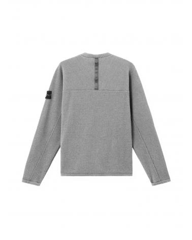 SWEAT STONE ISLAND 6100044 0061 GRIS RIBBED WOOL NYLON 