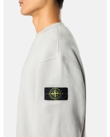 SWEAT STONE ISLAND 6100021 0061 GRIS CLAIRHEAVY FLEECE 53% ORGANIC COTTON (2)