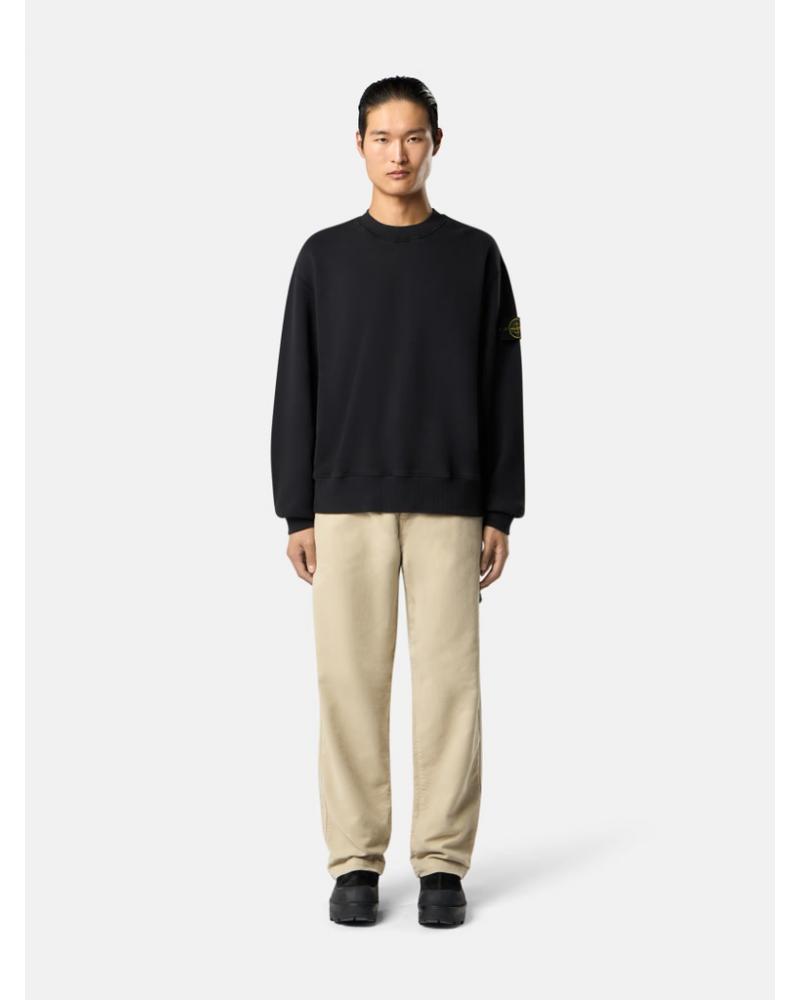 SWEAT STONE ISLAND 6100021 0029 NOIR HEAVY FLEECE 53% ORGANIC COTTON  SWEAT STONE ISLAND 6100021 0029 NOIR HEAVY FLEECE 53% ORGANIC COTTON