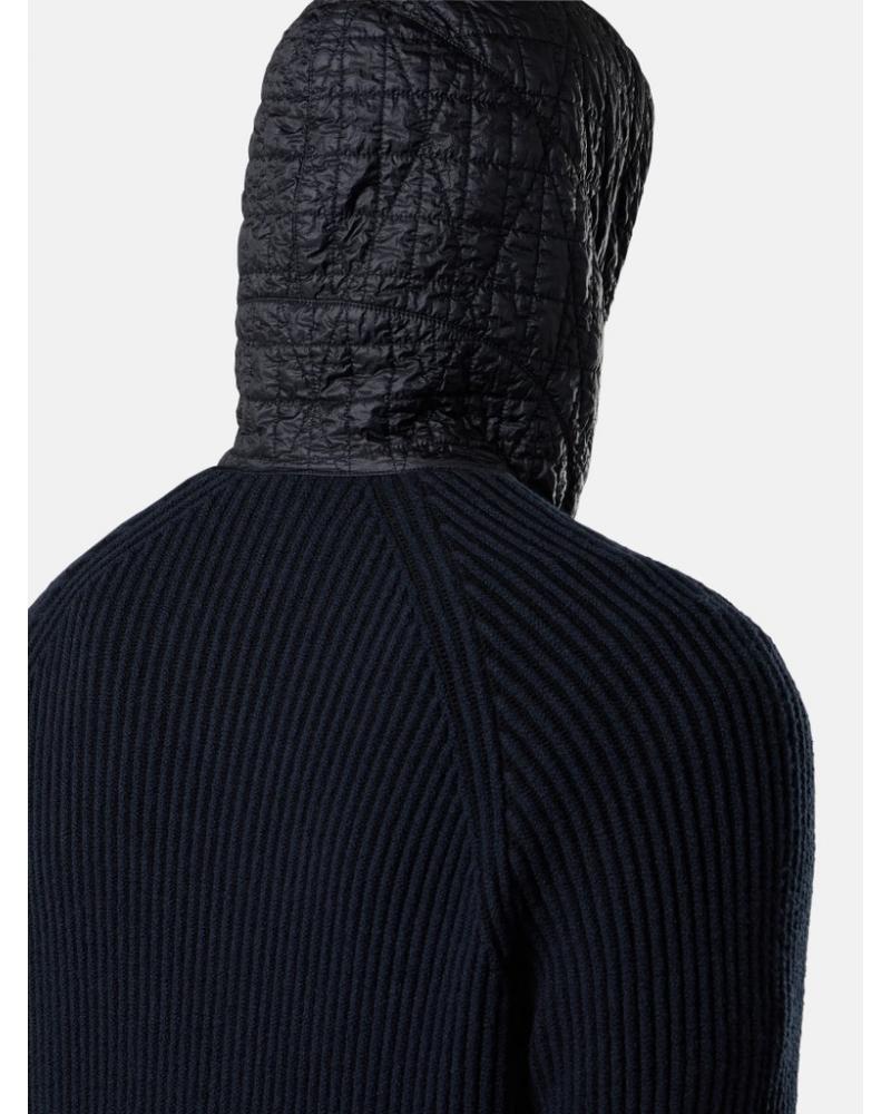 CARDIGAN STONE ISLAND MIXED FABRIC VANISÉ 510032 0026 MARINE