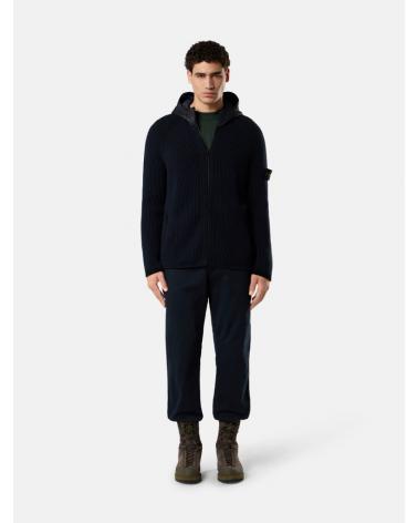 CARDIGAN STONE ISLAND MIXED FABRIC VANISÉ 510032 0026 MARINE
