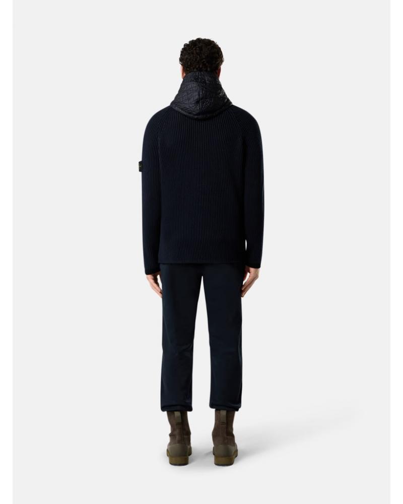 CARDIGAN STONE ISLAND MIXED FABRIC VANISÉ 510032 0026 MARINE