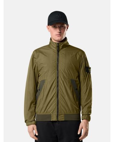 BLOUSON STONE ISLAND 4100111- 005G CRINKLE REPS NY VERT MILITAIRE