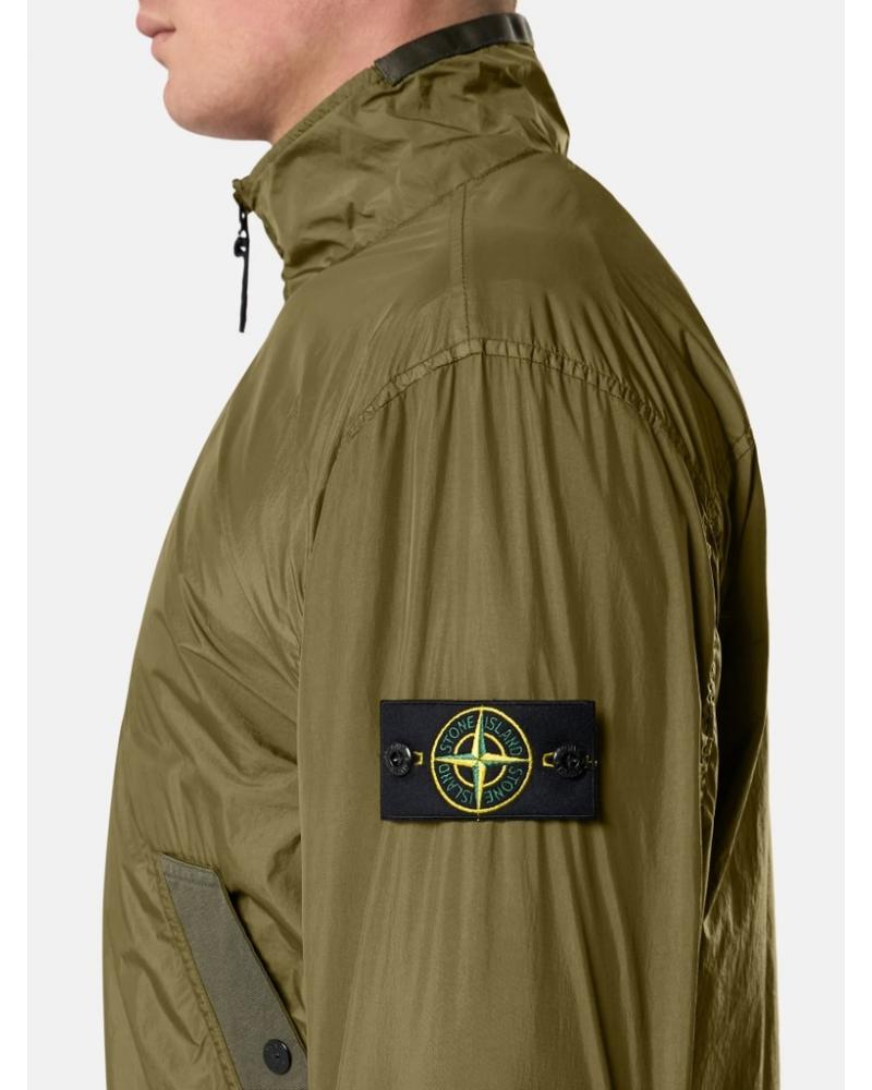 BLOUSON STONE ISLAND 4100111- 005G CRINKLE REPS NY VERT MILITAIRE