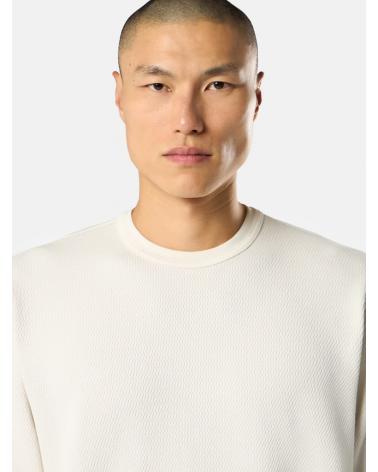 SWEAT  61000 11 0093  MESH STITCH ORGANIC COTTON FLEECE IVOIRE