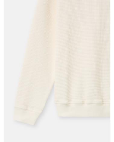 SWEAT  61000 11 0093  MESH STITCH ORGANIC COTTON FLEECE IVOIRE