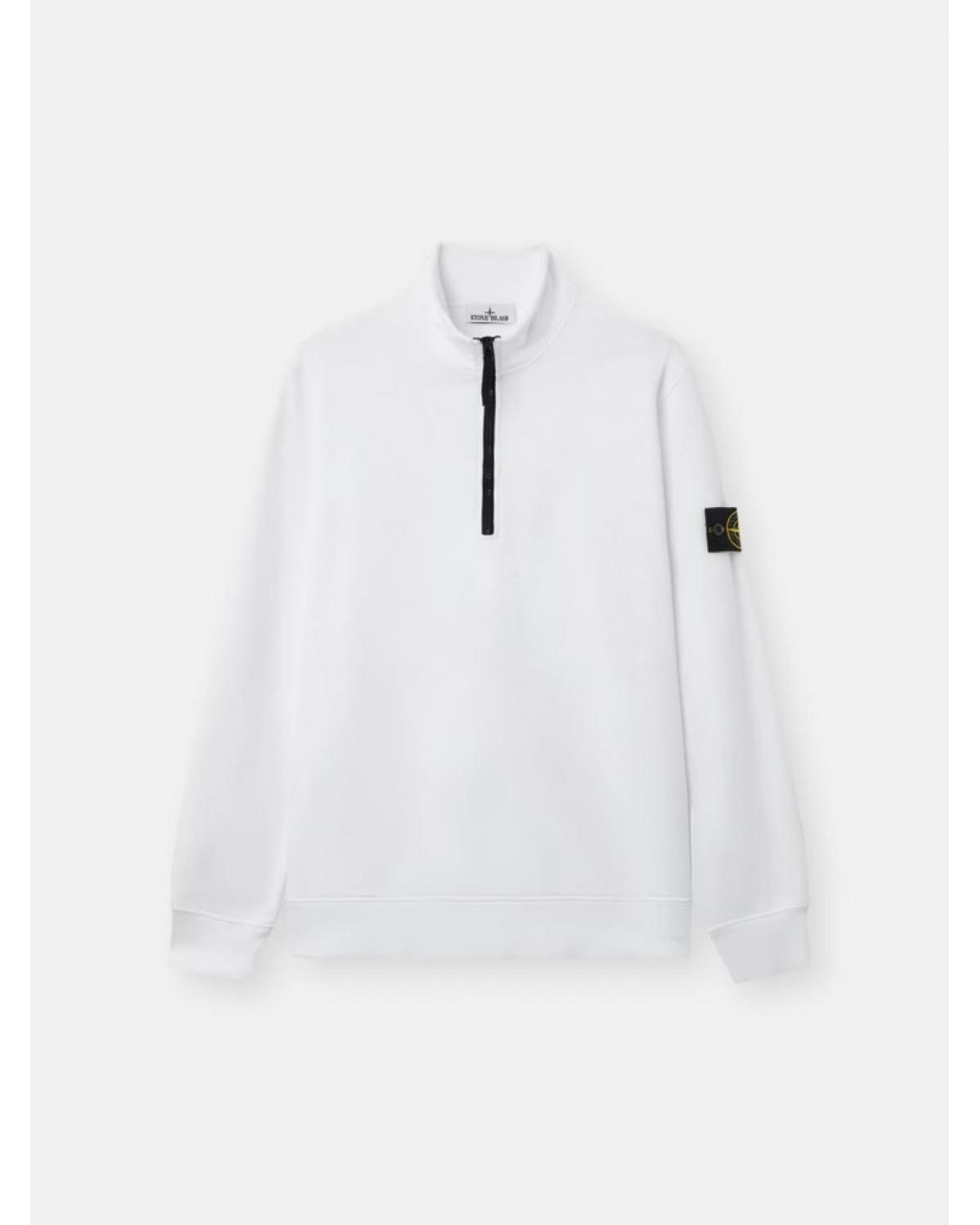 SWEAT  STONE ISLAND POLO DEMI ZIP 6100070 0093 IVOIRE
