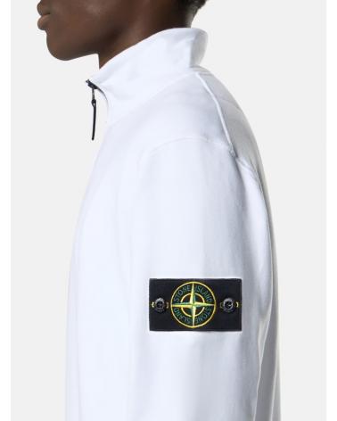 SWEAT  STONE ISLAND POLO DEMI ZIP 6100070 0093 IVOIRE