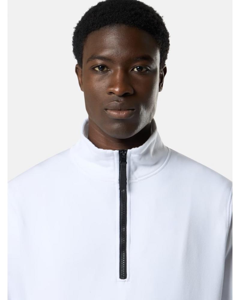 SWEAT  STONE ISLAND POLO DEMI ZIP 6100070 0093 IVOIRE