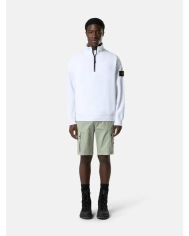SWEAT  STONE ISLAND POLO DEMI ZIP 6100070 0093 IVOIRE