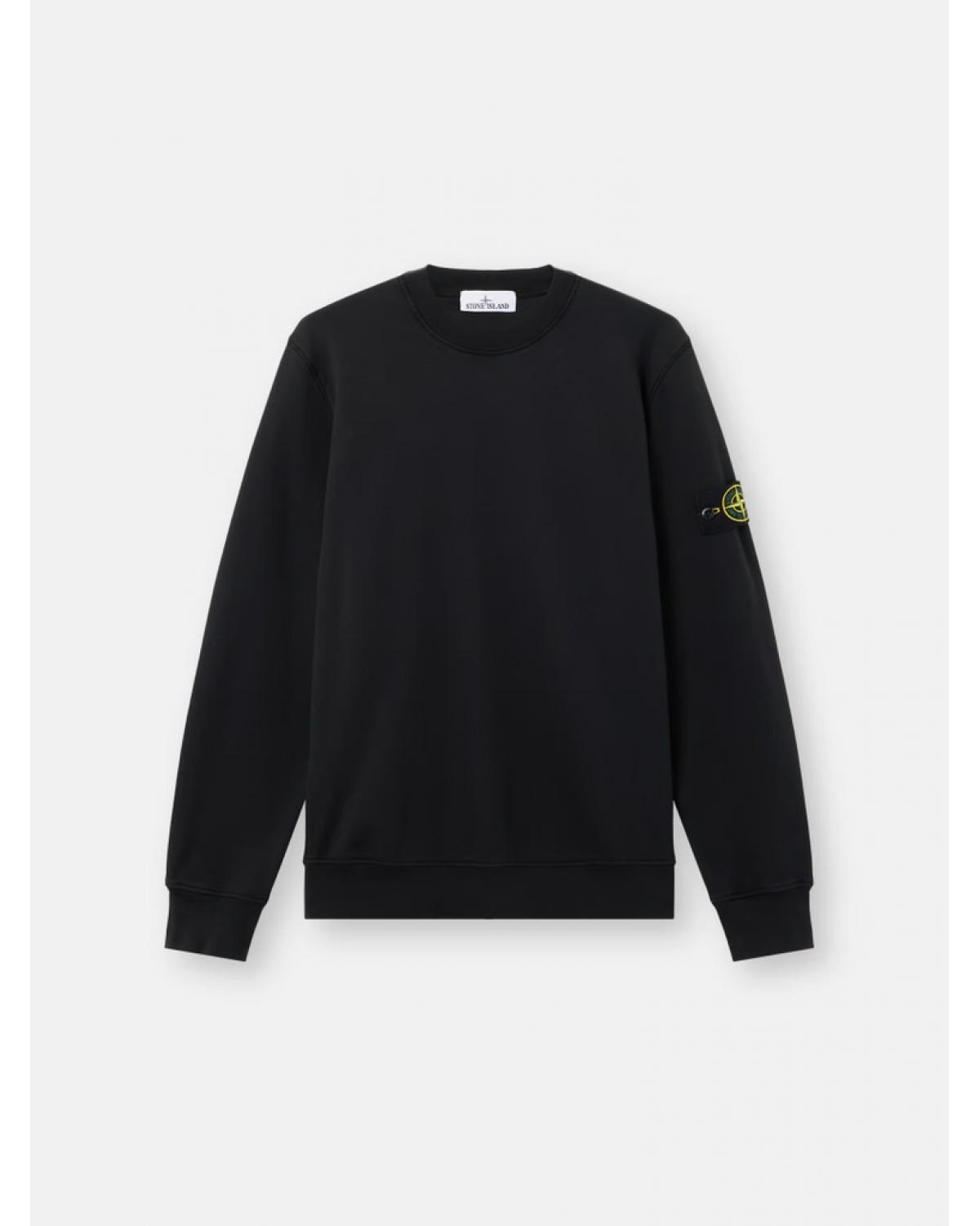 SWEAT STONE ISLAND 6100060 ORGANIC COTTON FLEECE  610051 NOIR
