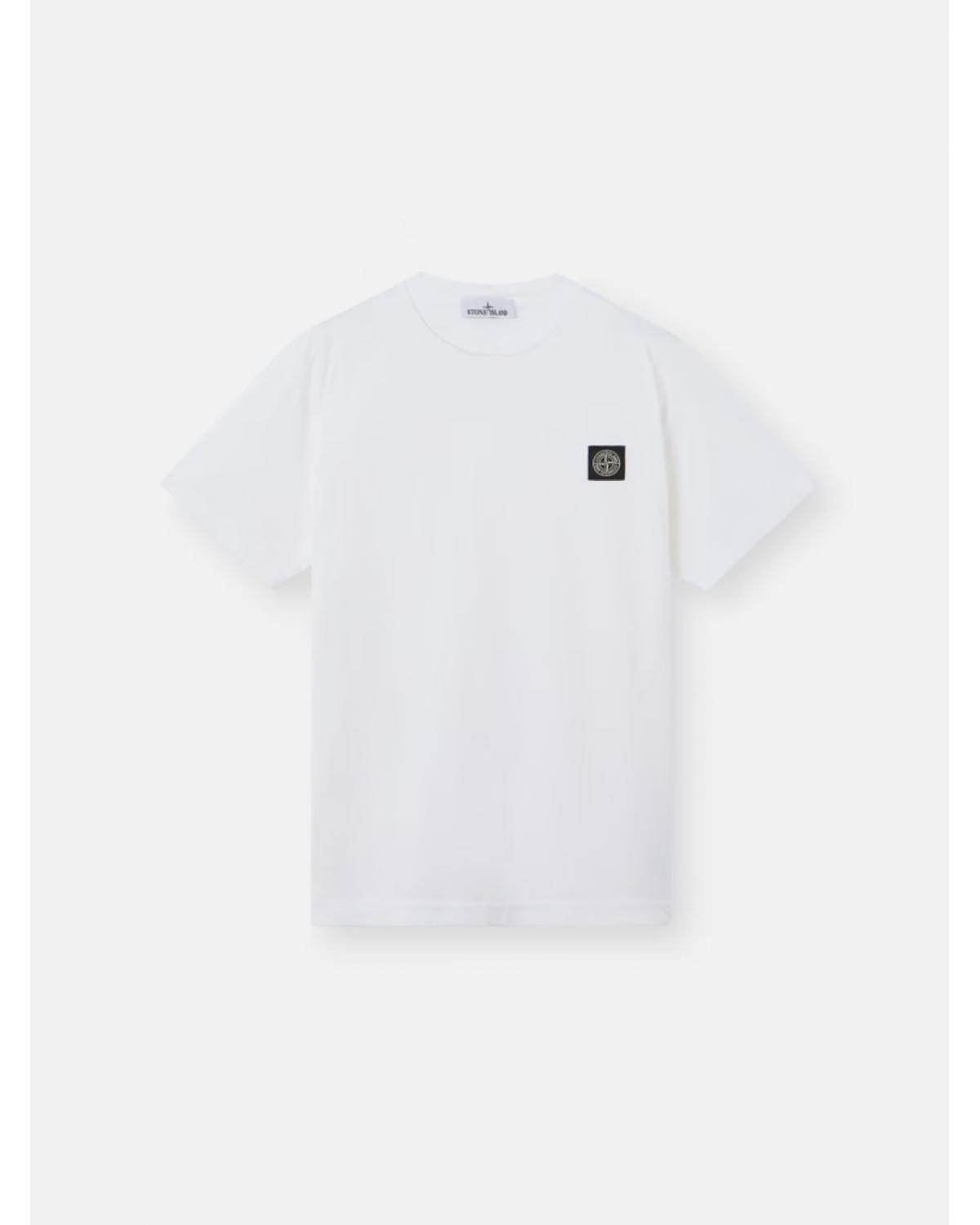 TEE SHIRT STONE ISLAND JERSEY COTON 2100027 0001 BLANC