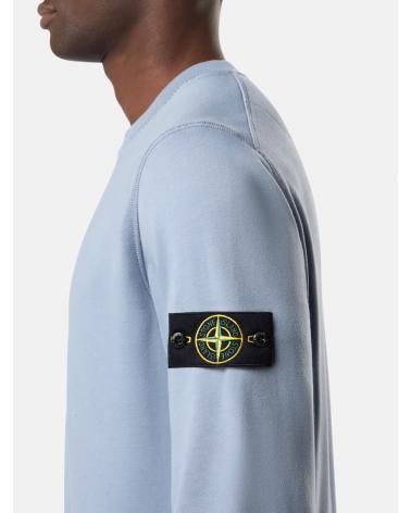 SWEAT STONE ISLAND 6100060 0024  ORGANIC COTTON FLEECE  610051 BLEU 