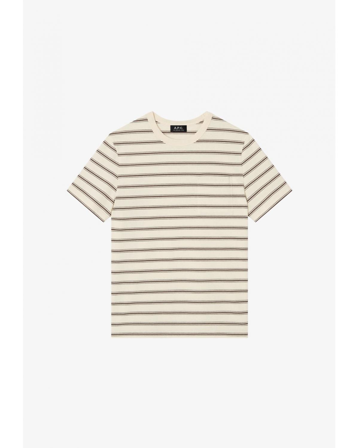 TEE SHIRT A.P.C.RAYE ÈCRU