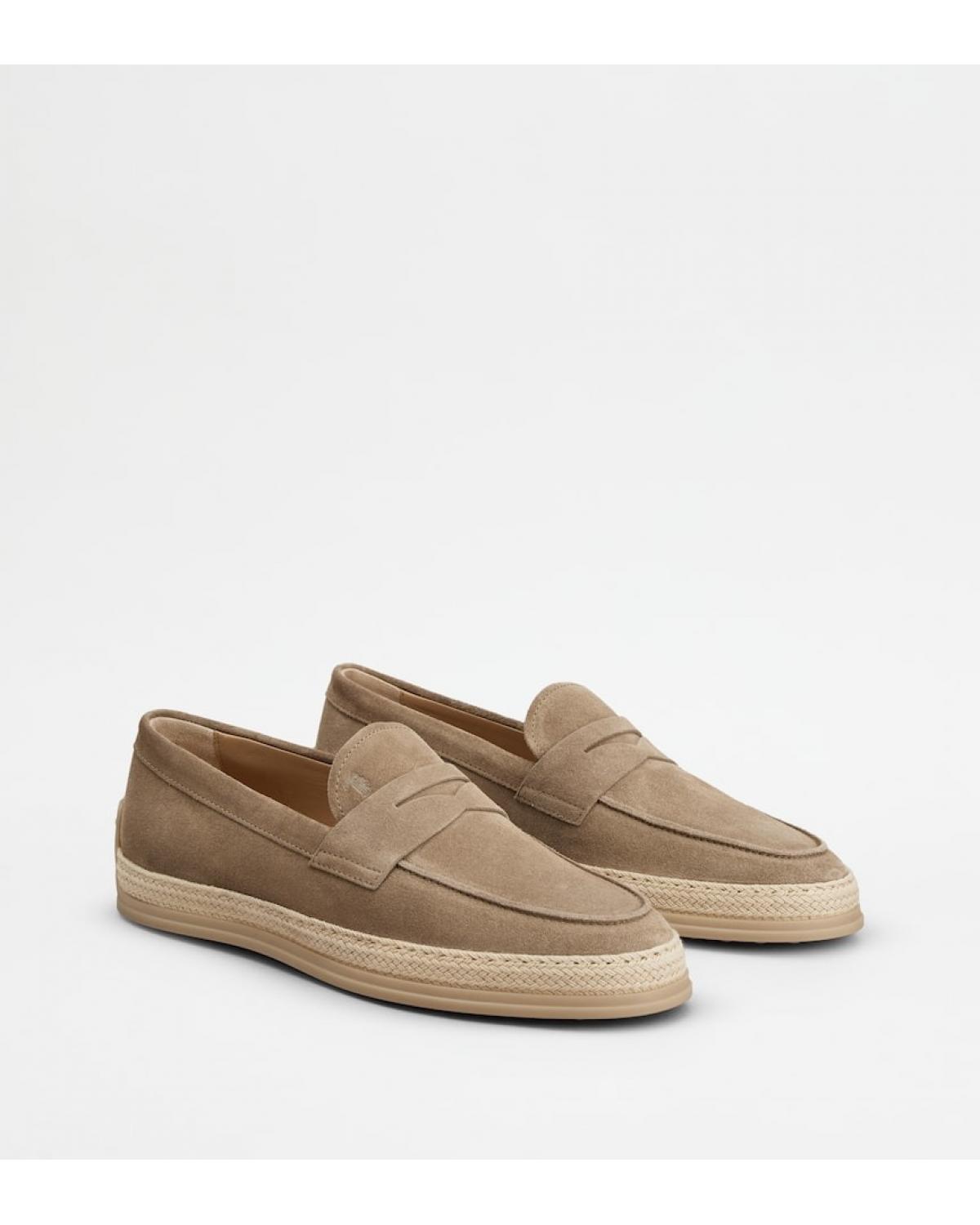 MOCASSIN TOD'S CUIR VELOURS BEIGE