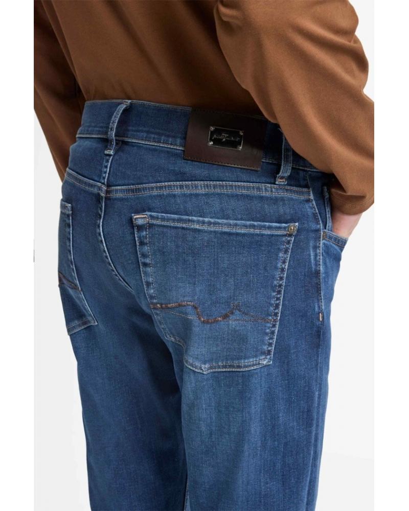 JEAN 7 ALL FOR MANKIND SLIMMY MIRROR DENIM BLEU