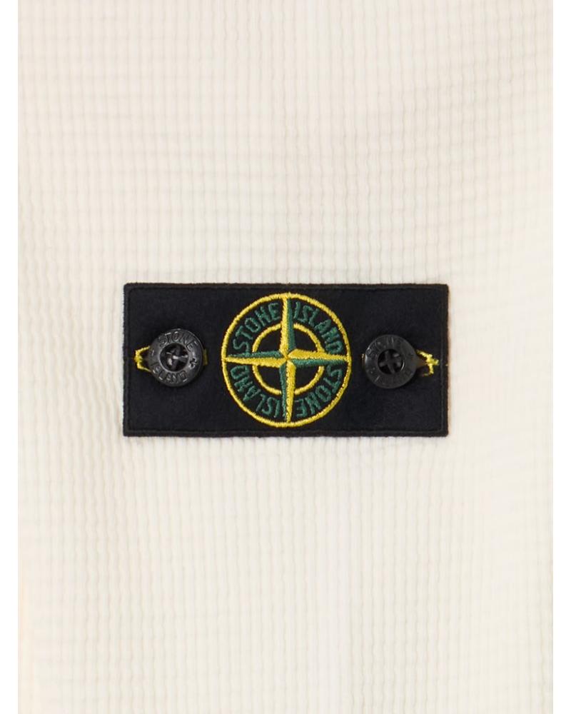 SWEAT  61000 11 0093  MESH STITCH ORGANIC COTTON FLEECE IVOIRE