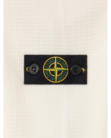 SWEAT  61000 11 0093  MESH STITCH ORGANIC COTTON FLEECE IVOIRE