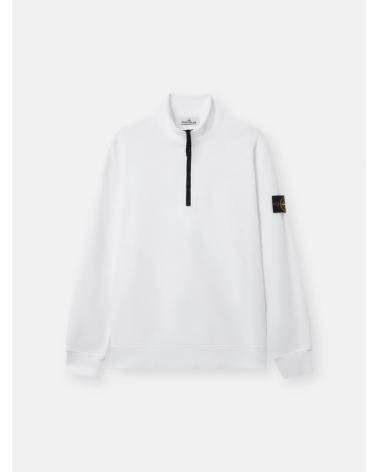 SWEAT  STONE ISLAND POLO DEMI ZIP 6100070 0093 IVOIRE