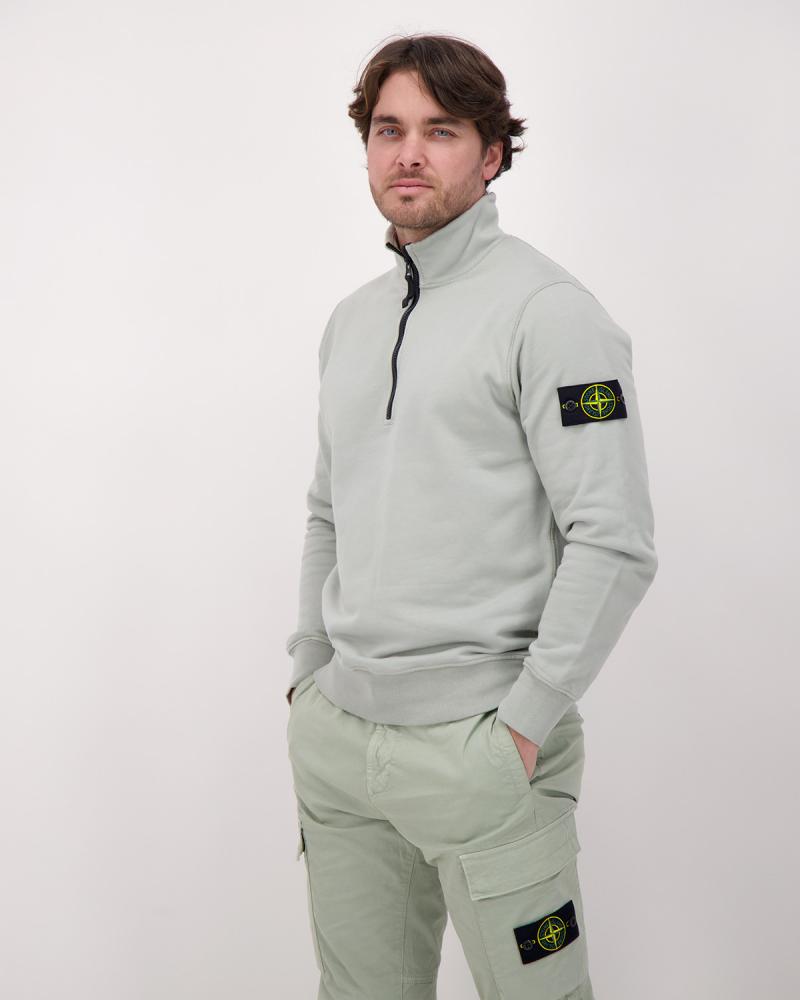 SWEAT  STONE ISLAND POLO DEMI ZIP 6100070 0055 VERT 