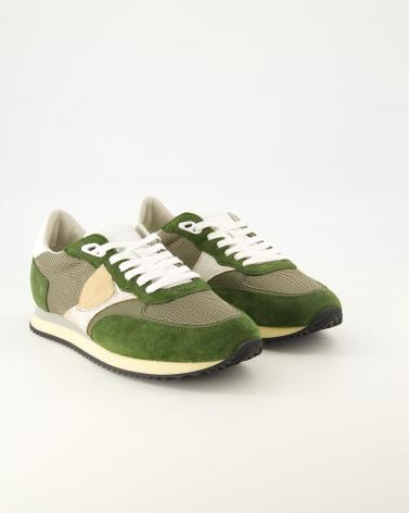 BASKET  PHILIPPE MODEL  BLVILLE W007Vert Militaire et Blanc