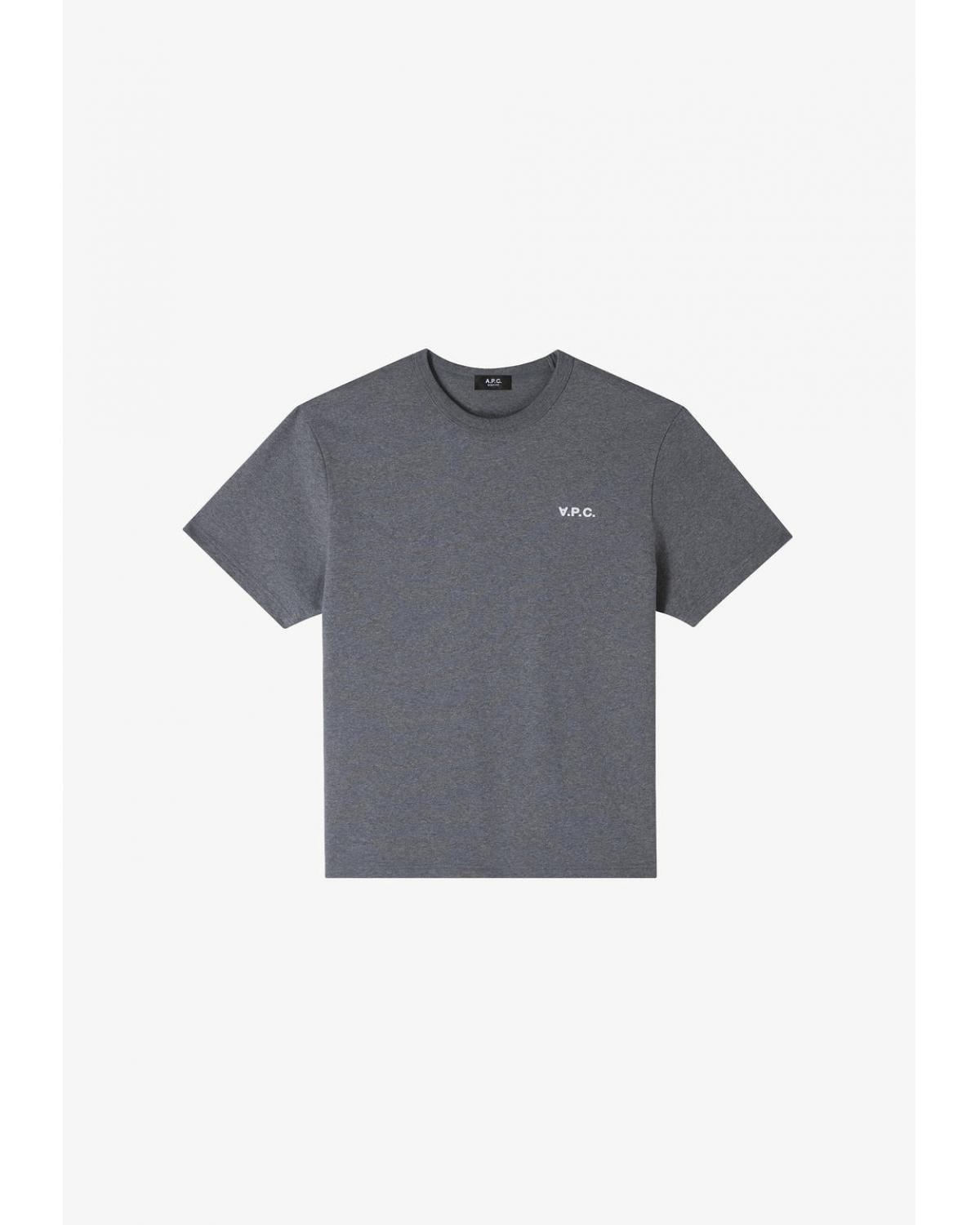 TEE SHIRT A.P.C.PETIT BOXY VPC ANTRACITE/BLANC