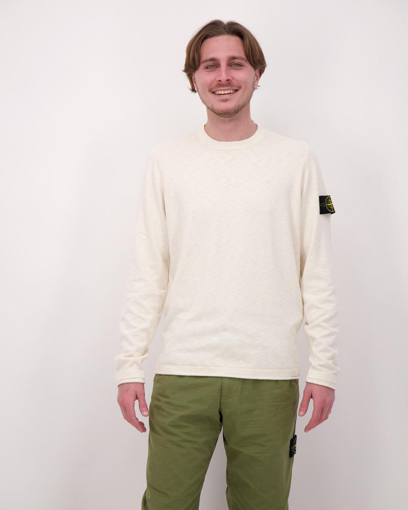 PULL COL ROND STONE ISLAND 5100052 0093 IVOIRE