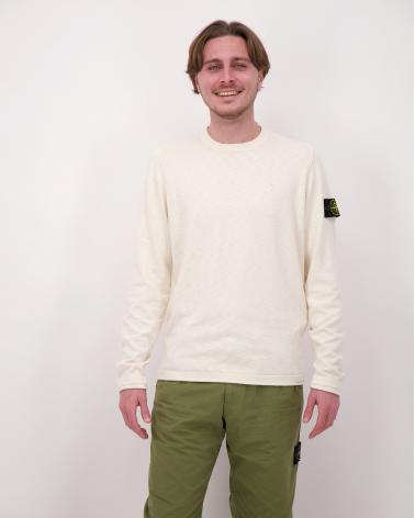 PULL COL ROND STONE ISLAND 5100052 0093 IVOIRE