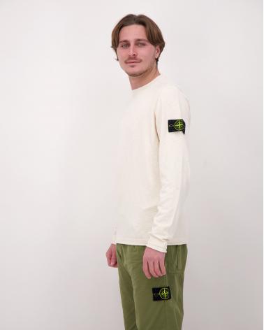 PULL COL ROND STONE ISLAND 5100052 0093 IVOIRE