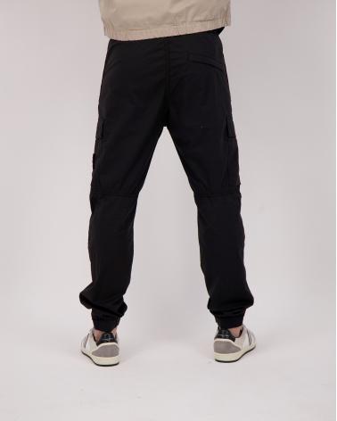 PANTALON STONE ISLAND31000310029 NOIR STRETCH COTTON TELA 'PARACADUTE' NOIR