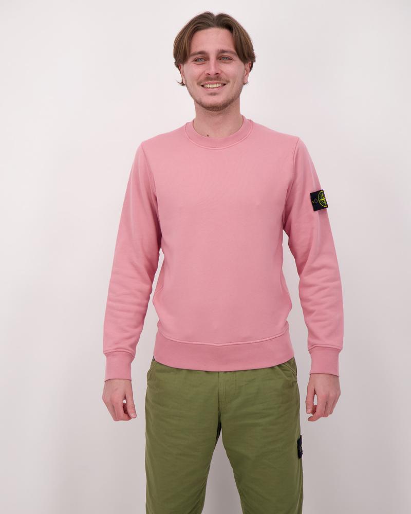 SWEAT STONE ISLAND 6100060 008G OLEANDER ROSE   ORGANIC COTTON FLEECE  