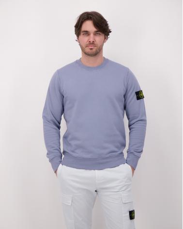 SWEAT STONE ISLAND 6100060 0024  ORGANIC COTTON FLEECE  610051 BLEU 