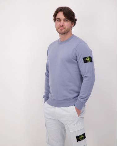 SWEAT STONE ISLAND 6100060 0024  ORGANIC COTTON FLEECE  610051 BLEU 