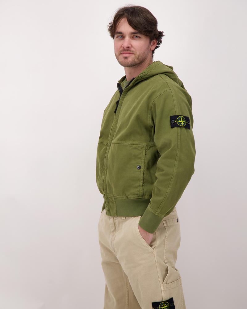 SWEAT HOODIESTONE ISLAND 6100068 015G VERTMILITAIRE