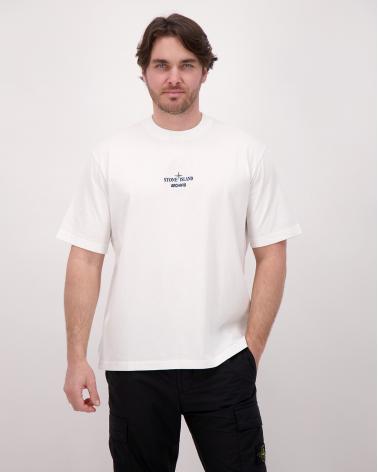 TEE SHIRT STONE ISLAND 2100023 S091 0001 BLANC